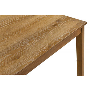 English Elm 5 Piece Antique Natural Oak Wood Dining Set with Cushioned Chairs, Compact Solid Wood Table Brown B011P379420