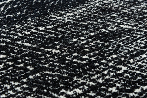 Alora Decor Trace Black Hand-Tufted 100% Wool Rectangle Rug With Ivory Geometric Design, Plush Durable Texture 5' x 7'6" 01401410106930576