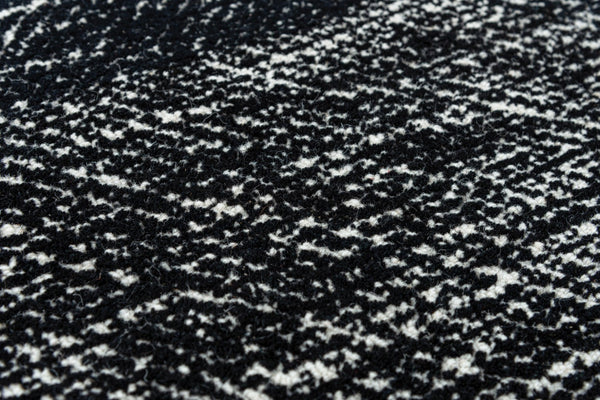 Alora Decor Trace Black Hand-Tufted 100% Wool Rectangle Rug With Ivory Geometric Design, Plush Durable Texture 5' x 7'6" 01401410106930576