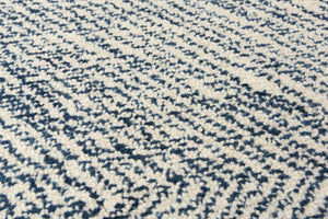 Alora Decor Trace Blue Hand-Tufted Wool Rug With Subtle Navy Chevron Pattern — Soft, Durable, Transitional Accent 5' x 7'6" 01401410237570576