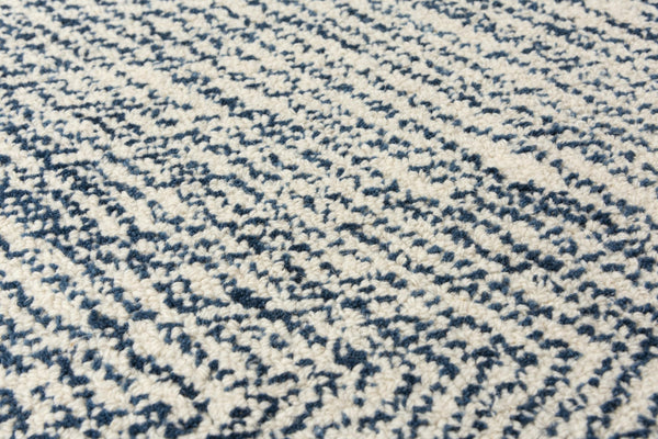 Alora Decor Trace Blue Hand-Tufted Wool Rug With Subtle Navy Chevron Pattern — Soft, Durable, Transitional Accent 5' x 7'6" 01401410237570576
