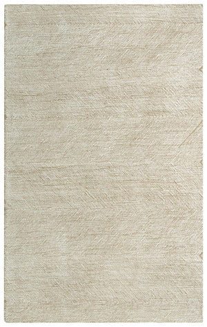 Alora Decor Trace Hand-Tufted Beige Chevron Wool Rug — Neutral Tan & Ivory Transitional Style, Durable Plush Finish 5' x 7'6" 01401410337880576