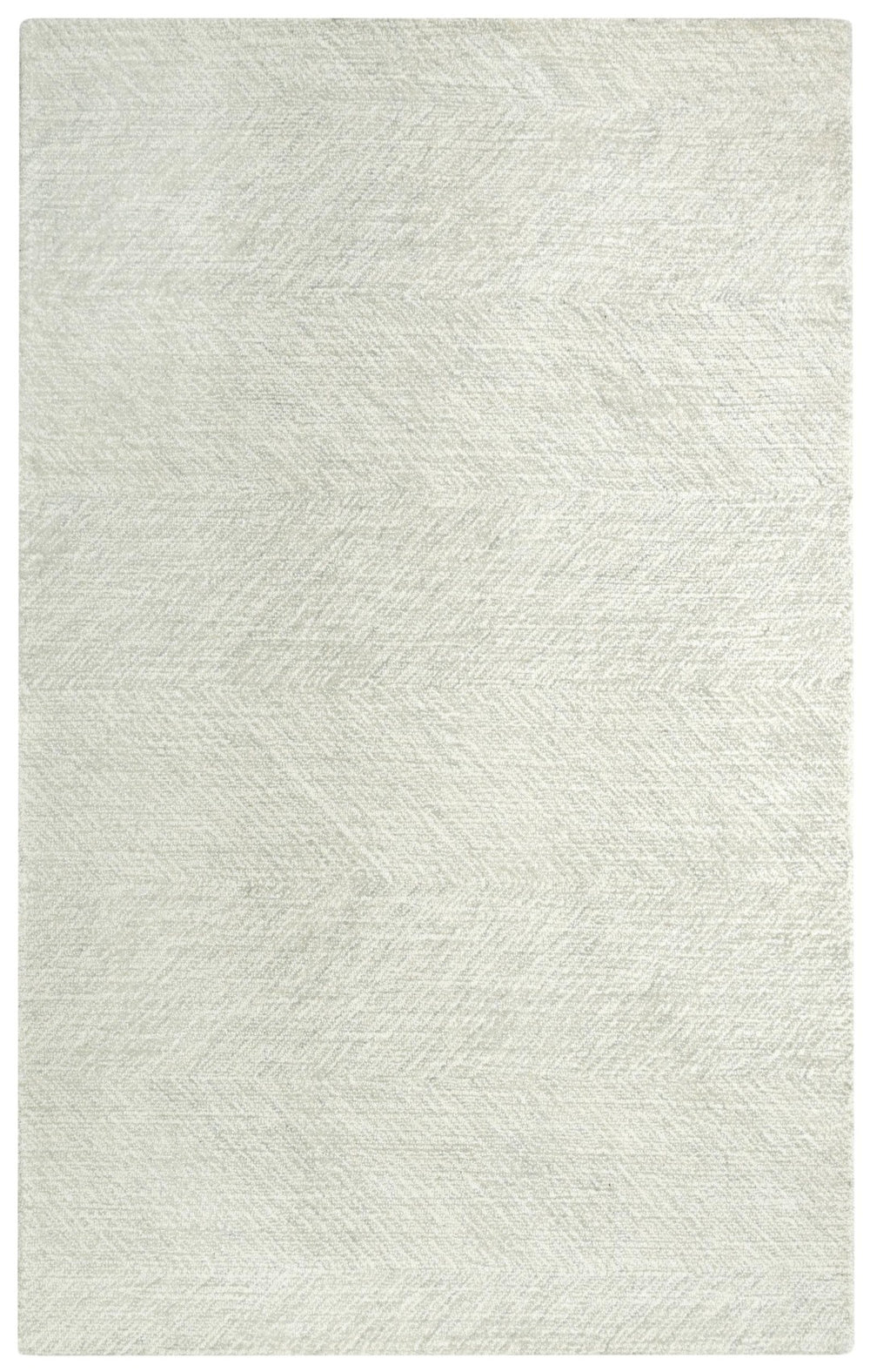 Alora Decor Trace Hand-Tufted Gray Chevron Wool Rug — Soft Ivory Base, Durable Natural Fibers, Cozy Timeless Style 5' x 7'6" 01401410537460576