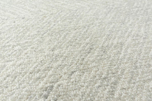 Alora Decor Trace Hand-Tufted Gray Chevron Wool Rug — Soft Ivory Base, Durable Natural Fibers, Cozy Timeless Style 5' x 7'6" 01401410537460576