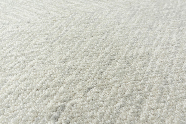 Alora Decor Trace Hand-Tufted Gray Chevron Wool Rug — Soft Ivory Base, Durable Natural Fibers, Cozy Timeless Style 5' x 7'6" 01401410537460576