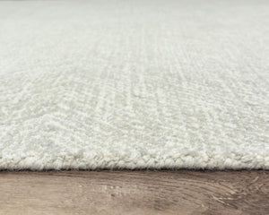 Alora Decor Trace Hand-Tufted Gray Chevron Wool Rug — Soft Ivory Base, Durable Natural Fibers, Cozy Timeless Style 5' x 7'6" 01401410537460576