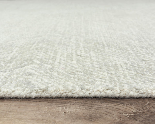 Alora Decor Trace Hand-Tufted Gray Chevron Wool Rug — Soft Ivory Base, Durable Natural Fibers, Cozy Timeless Style 5' x 7'6" 01401410537460576