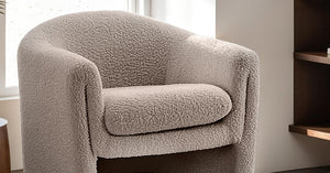 English Elm Contemporary Swivel Chair with Curved Backrest and Metal Legs, Blue Fabric, Contrast Welt Accent Mushroom 34 L x 31 W x 31 H B2741P391212