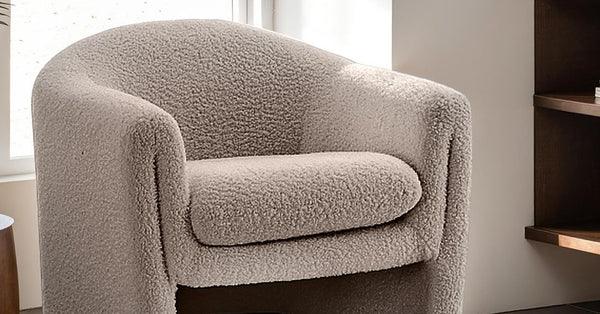 English Elm Contemporary Swivel Chair with Curved Backrest and Metal Legs, Blue Fabric, Contrast Welt Accent Mushroom 34 L x 31 W x 31 H B2741P391212