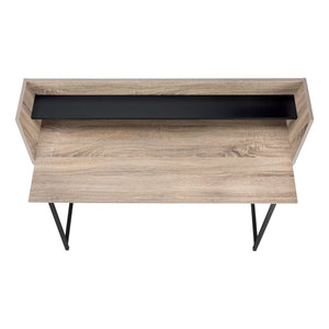 English Elm Computer Desk - Modern Home Office Workstation With Hutch, Ample Storage & Sturdy Metal Frame B2710P219832