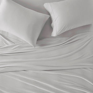 English Elm 3 Pcs Twin All-Season Sheet Set In Grey - Soft Jersey Knit, Deep-Pocket, Easy Care For Year-Round Comfort B035P319684