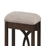 English Elm Tayen Brown Counter Stool With Built-In Footrests (Set Of 2)