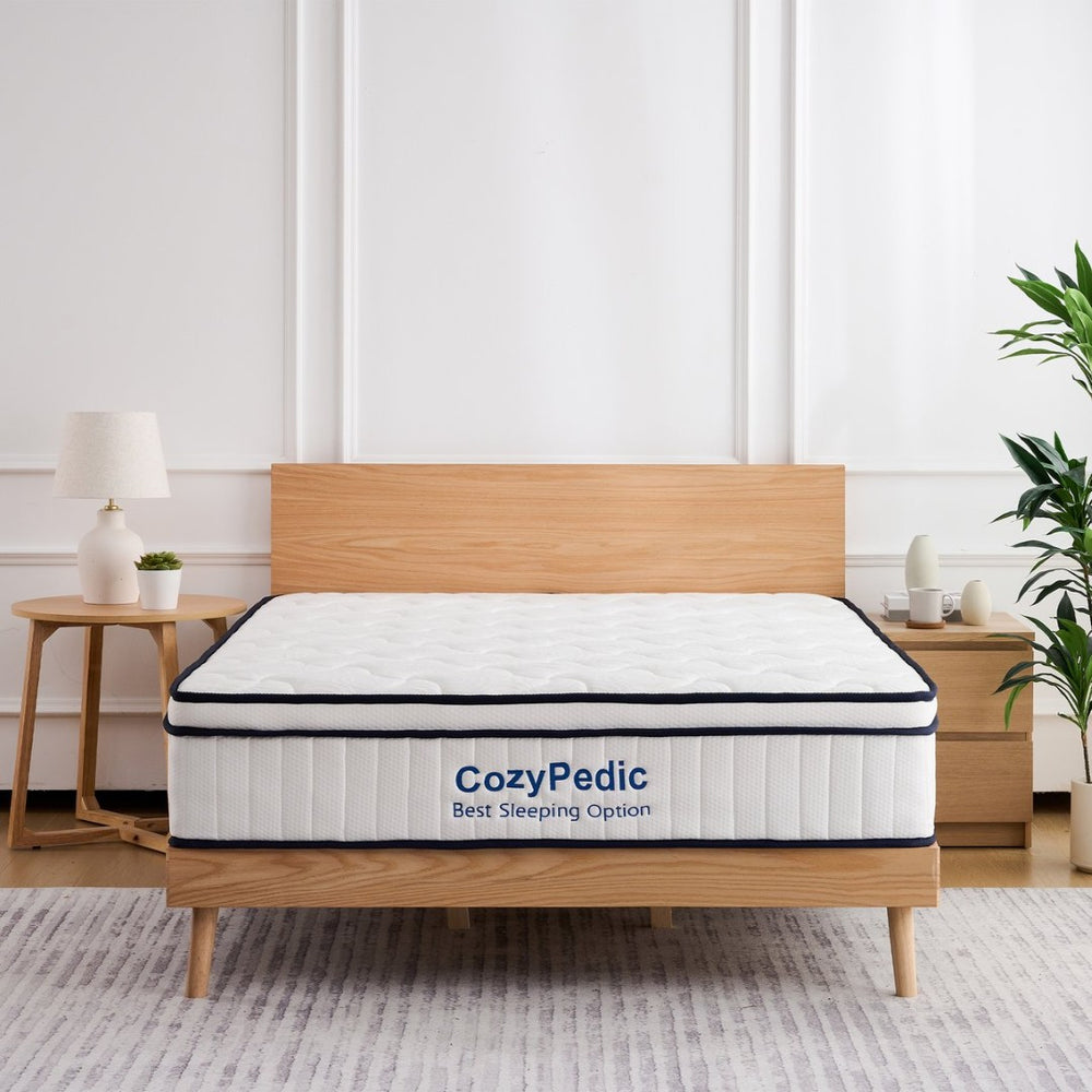English Elm 12 Inch Queen Hybrid Mattress Memory Foam Pocket Springs Medium Firm Cooling W2699P399180