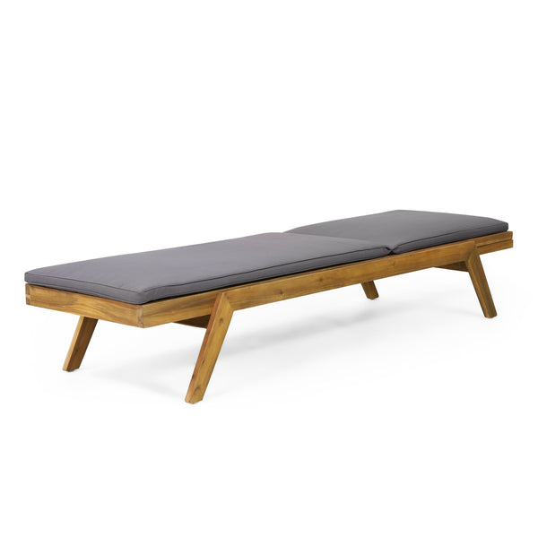 English Elm Christopher Knight Home® - Caily Chaise Lounge Set - Stylish Acacia Wood, Adjustable Recline, Water-Resistant Cushions For Outdoor Bliss 71346.00DGRY