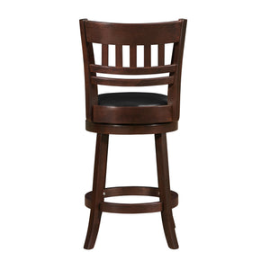Jaxon Rubberwood Swivel Counter Stool Lattice Back Upholstered Kitchen Seat