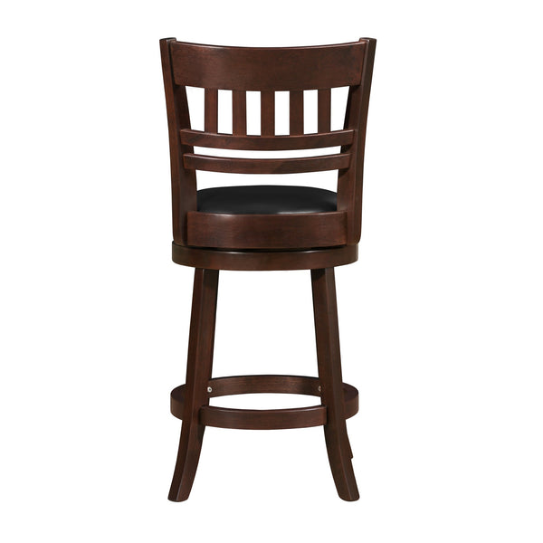 Jaxon Rubberwood Swivel Counter Stool Lattice Back Upholstered Kitchen Seat