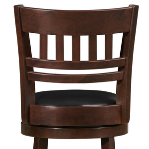 Jaxon Rubberwood Swivel Counter Stool Lattice Back Upholstered Kitchen Seat