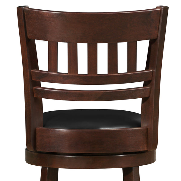 Jaxon Rubberwood Swivel Counter Stool Lattice Back Upholstered Kitchen Seat