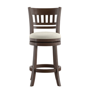 Jaxon Rubberwood Swivel Counter Stool Lattice Back Upholstered Kitchen Seat