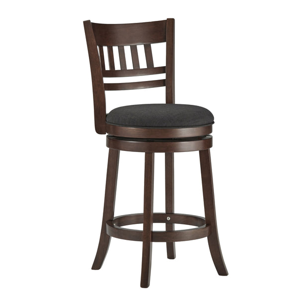Jaxon Rubberwood Swivel Counter Stool Lattice Back Upholstered Kitchen Seat
