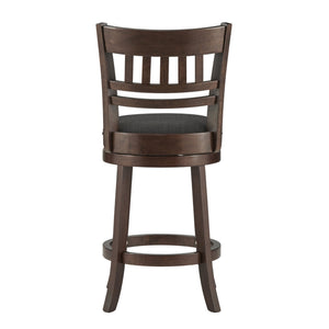 Jaxon Rubberwood Swivel Counter Stool Lattice Back Upholstered Kitchen Seat