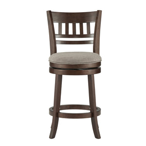 Jaxon Rubberwood Swivel Counter Stool Lattice Back Upholstered Kitchen Seat