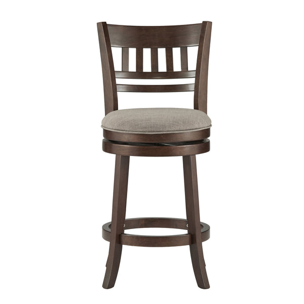 Jaxon Rubberwood Swivel Counter Stool Lattice Back Upholstered Kitchen Seat