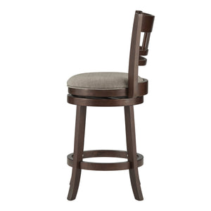 Jaxon Rubberwood Swivel Counter Stool Lattice Back Upholstered Kitchen Seat