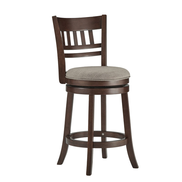 Jaxon Rubberwood Swivel Counter Stool Lattice Back Upholstered Kitchen Seat