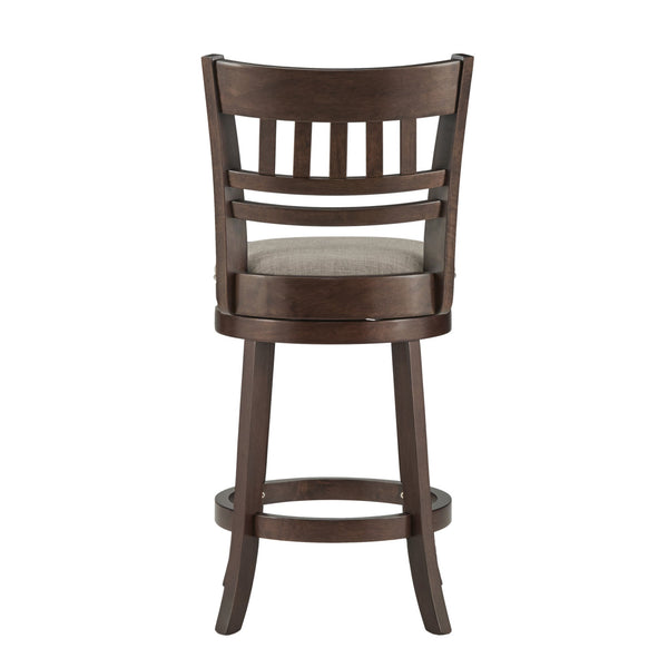 Jaxon Rubberwood Swivel Counter Stool Lattice Back Upholstered Kitchen Seat