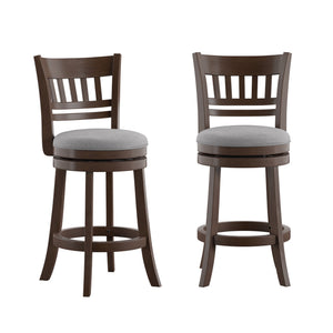 Jaxon Rubberwood Swivel Counter Stool Lattice Back Upholstered Kitchen Seat