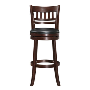 Jaxon Swivel Rubberwood Barstool with Lattice Back and Cushioned Seat for Kitchen