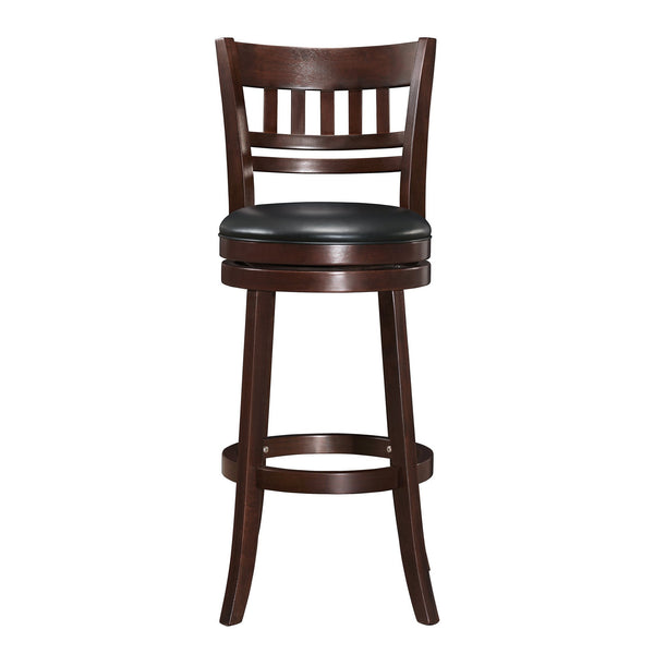 Jaxon Swivel Rubberwood Barstool with Lattice Back and Cushioned Seat for Kitchen