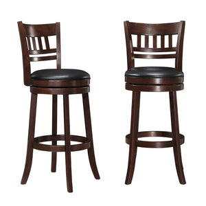 Jaxon Swivel Rubberwood Barstool with Lattice Back and Cushioned Seat for Kitchen