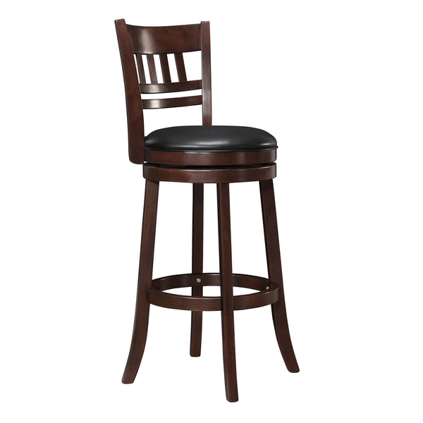 Jaxon Swivel Rubberwood Barstool with Lattice Back and Cushioned Seat for Kitchen
