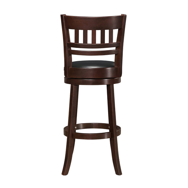 Jaxon Swivel Rubberwood Barstool with Lattice Back and Cushioned Seat for Kitchen