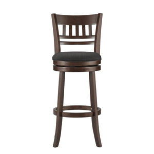 Jaxon Swivel Rubberwood Barstool with Lattice Back and Cushioned Seat for Kitchen