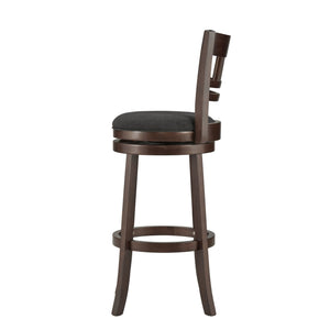 Jaxon Swivel Rubberwood Barstool with Lattice Back and Cushioned Seat for Kitchen
