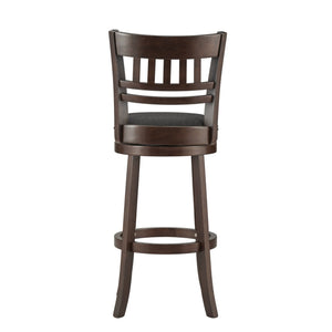 Jaxon Swivel Rubberwood Barstool with Lattice Back and Cushioned Seat for Kitchen