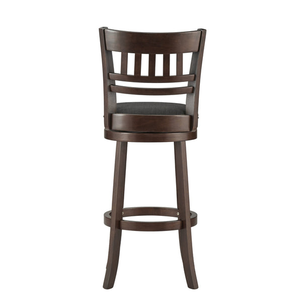 Jaxon Swivel Rubberwood Barstool with Lattice Back and Cushioned Seat for Kitchen