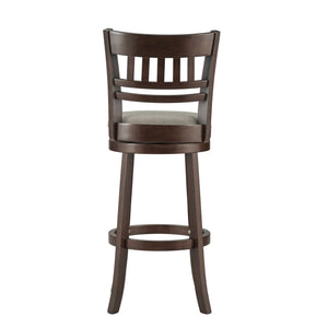 Jaxon Swivel Rubberwood Barstool with Lattice Back and Cushioned Seat for Kitchen