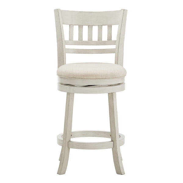 Jaxley Swivel Counter Stool Rubberwood Lattice Back Padded Seat Cottage Kitchen Bar