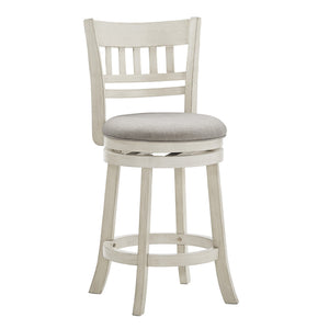 Jaxley Swivel Counter Stool Rubberwood Lattice Back Padded Seat Cottage Kitchen Bar