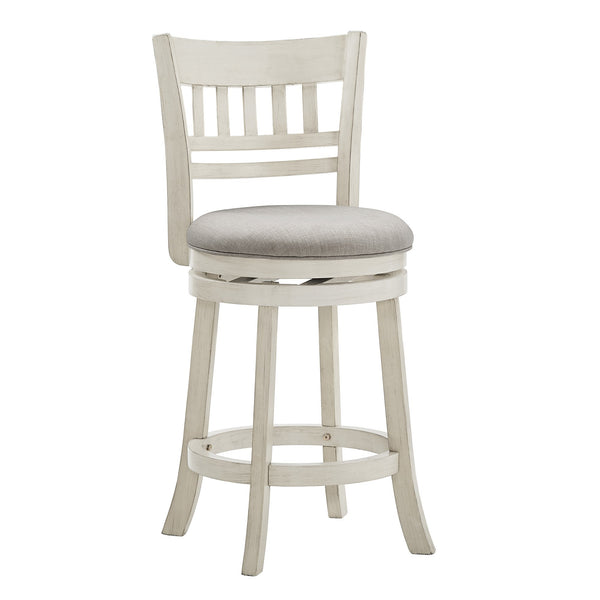 Jaxley Swivel Counter Stool Rubberwood Lattice Back Padded Seat Cottage Kitchen Bar