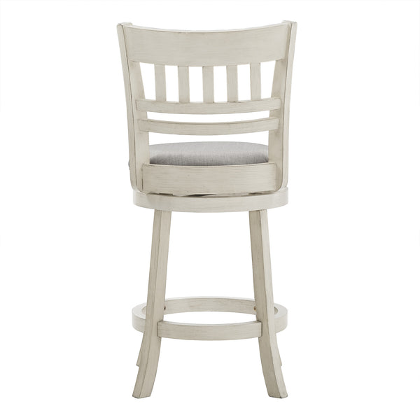 Jaxley Swivel Counter Stool Rubberwood Lattice Back Padded Seat Cottage Kitchen Bar