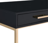 OSP Home Furnishings Alios Black Desk Black/Gold