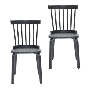 English Elm Windsor Dining Chairs Set Of 2, Ergonomic Spindle Back Wood Chairs For Farmhouse Or Modern Spaces W2069P293304-GIGA