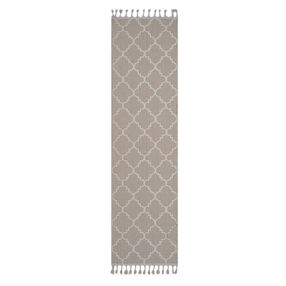 English Elm Loom & Luxe Ivory Trellis Area Rug 2X8 – Durable, Stain-Resistant Indoor/Outdoor Runner For High-Traffic Homes B335P289600