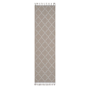 English Elm Loom & Luxe Ivory Trellis Area Rug 2X8 – Durable, Stain-Resistant Indoor/Outdoor Runner For High-Traffic Homes B335P289600