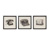 Vintage Models Casual 3-piece Framed Wall Art Set